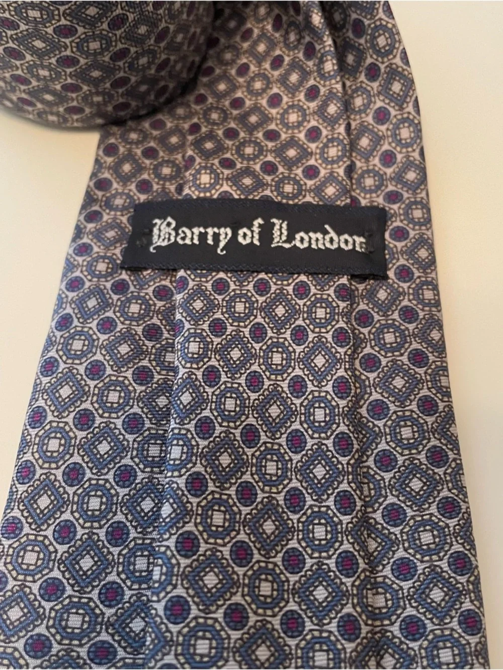 Vintage Barry Of London Men’s Necktie Extra‎ Long Silk